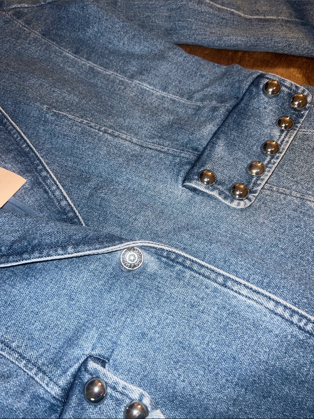 Cinq a Sept Milly Studded Denim Blazer - Picture 5 of 12